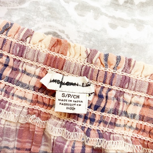 AMERICAN EAGLE Cropped Top Plaid Small NEW NWOT - Picture 3 of 7